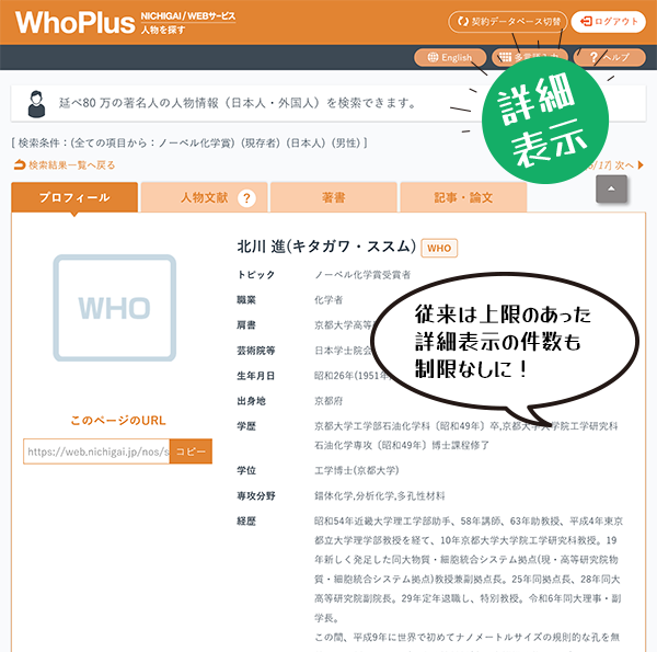 WhoPlus詳細表示